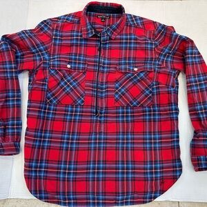 J. Crew Mercantile Red and Blue Checkered women's flannel Shirt size small